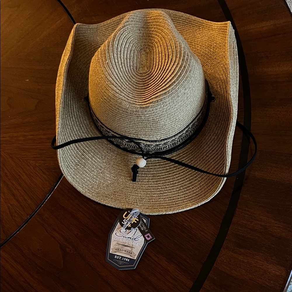 Kehlani Sun Protection Hat with Brown & Black Accents